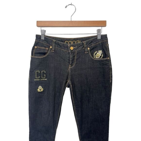 COOGI | Women’s Luxury Dark Wash Gold Stitch Jeans 5/6 - Picture 3 of 9